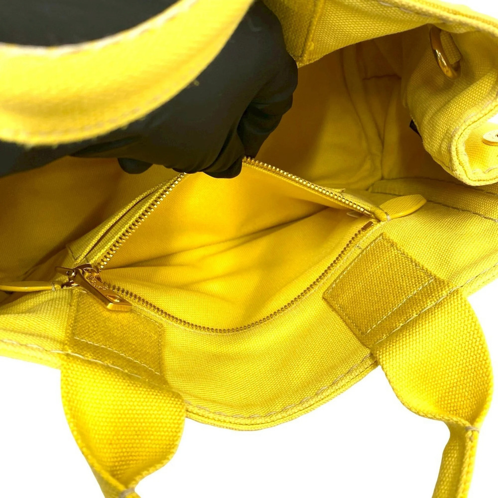 PRADA Yellow Canvas Shoulder Bag - Picture 10 of 10